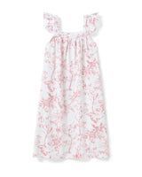 Girl's Twill Clara Nightgown in Pink Timeless Toile
