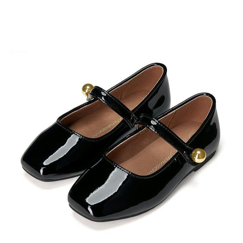 Ginny Glossy Leather Flat Mary Jane Shoes