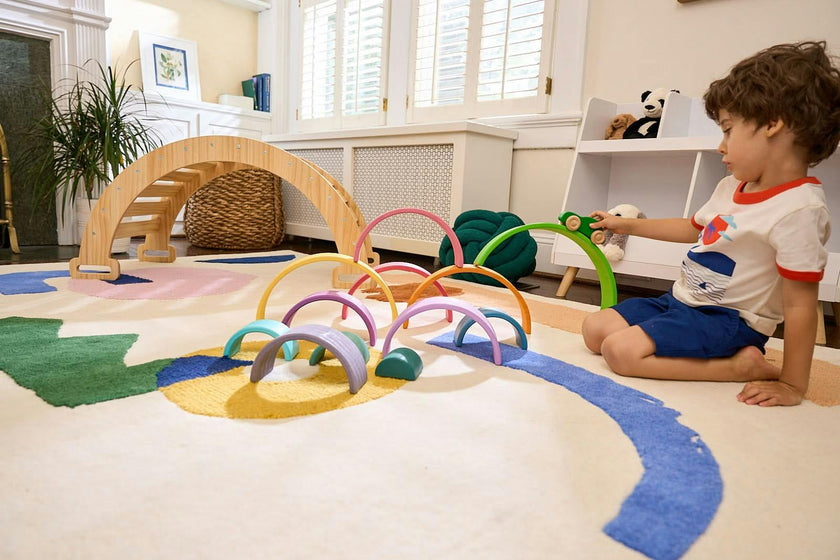 Avenlur Wooden Rainbow Stacker Blocks