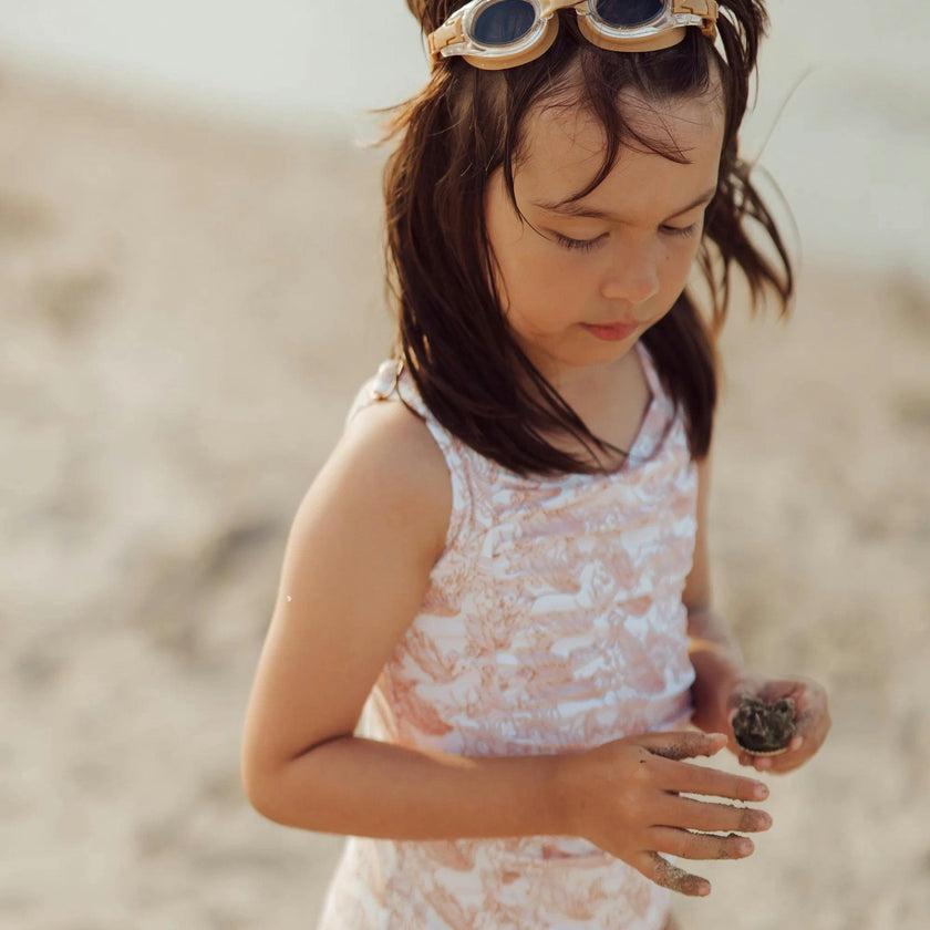 Vintage Girls 1 Piece Swimsuit | UPF + Recycled - Pegasus
