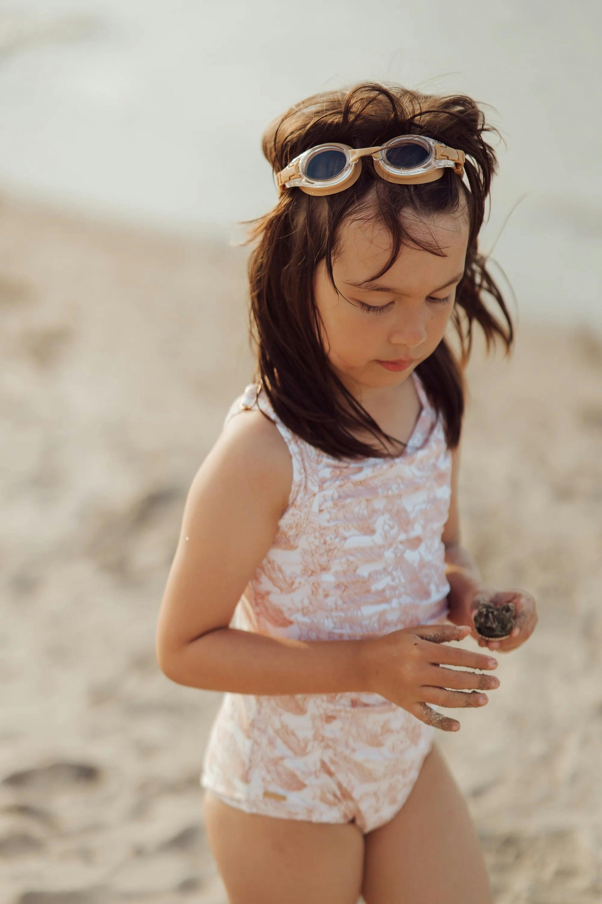 Vintage Girls 1 Piece Swimsuit | UPF + Recycled - Pegasus