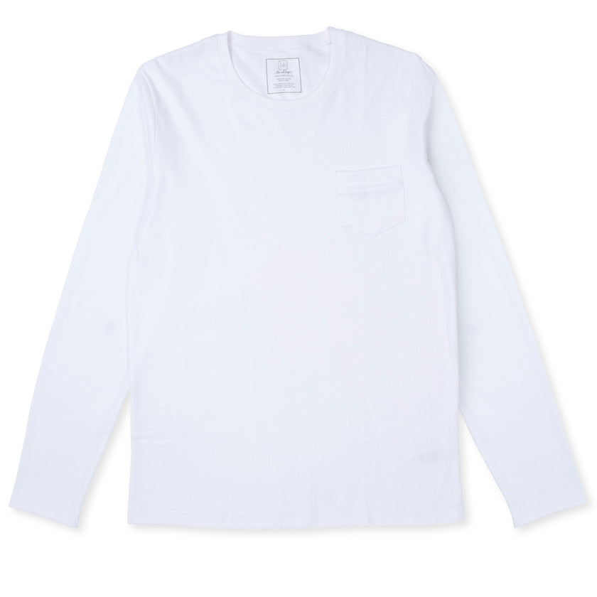 Blake Men's Longsleeve Pocket Tshirt White