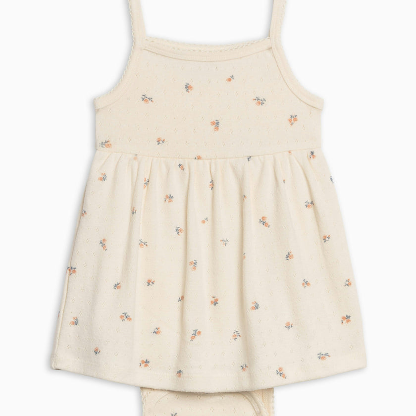Soleil Pointelle Bodysuit Dress - Maris Floral / Ivory + Sea