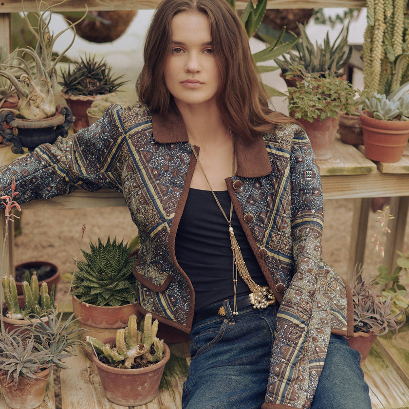 The Dax Jacket - Olive Equestrian Scarf