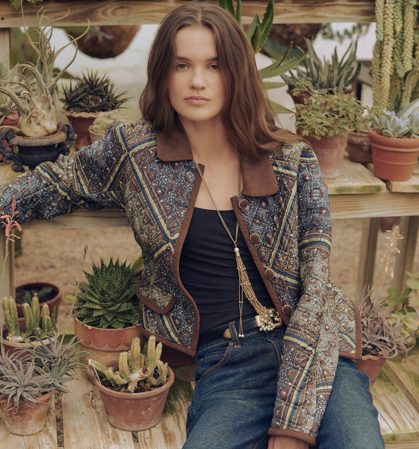 The Dax Jacket - Olive Equestrian Scarf