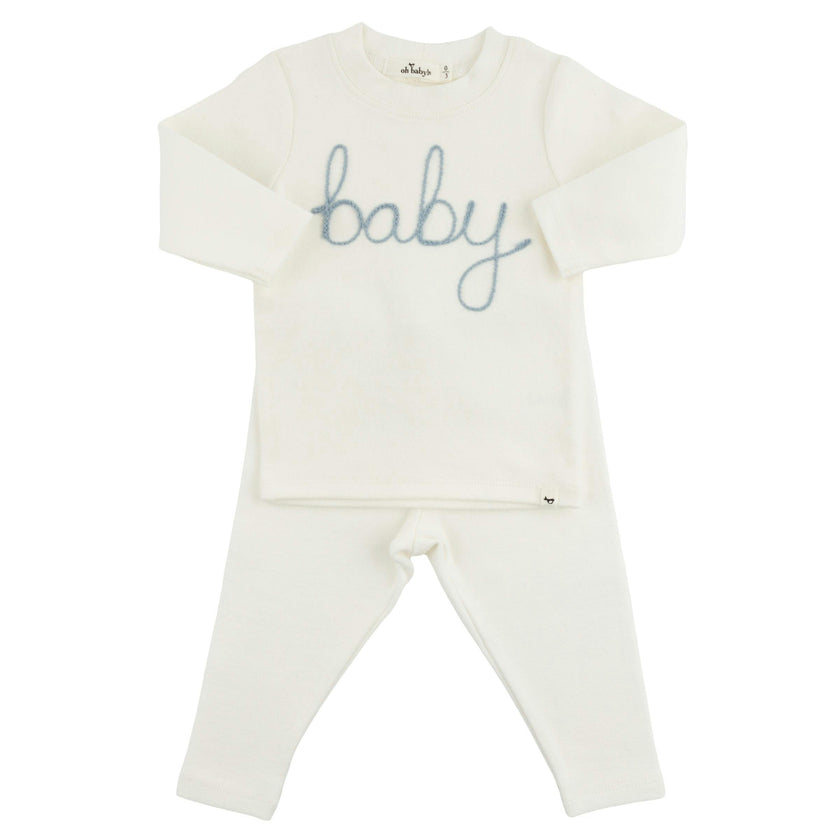 "baby" Fog Embroidered 2pc Set