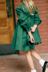 Mini Christmas Tree Dress in Emerald