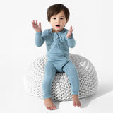 Oasis Teal Bamboo Convertible Footie