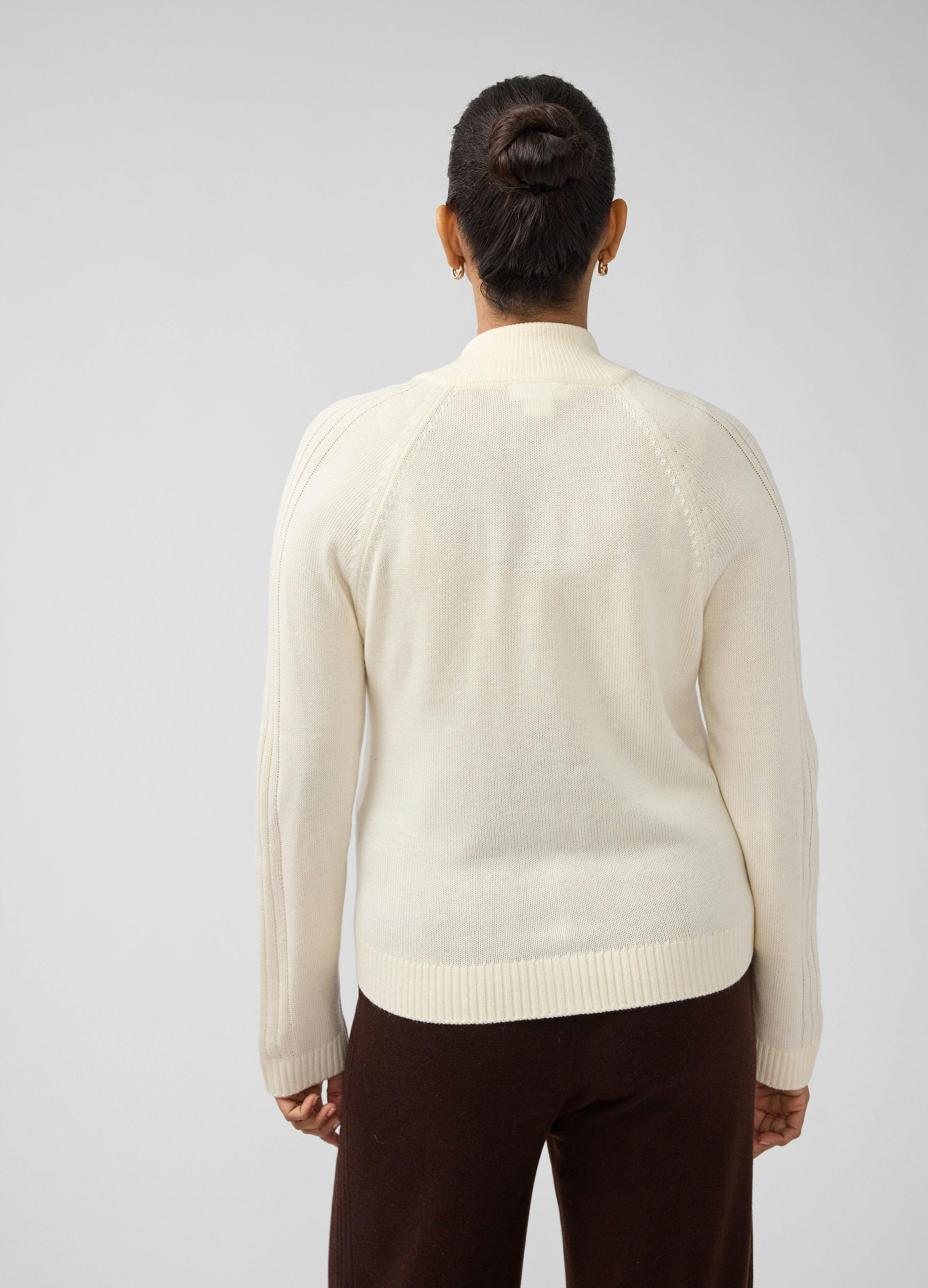 Funnel Neck Raglan Knit Maternity Cardigan