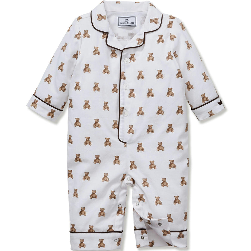 Baby's Twill Classic Romper in Teddy Tales