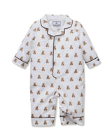 Baby's Twill Classic Romper in Teddy Tales