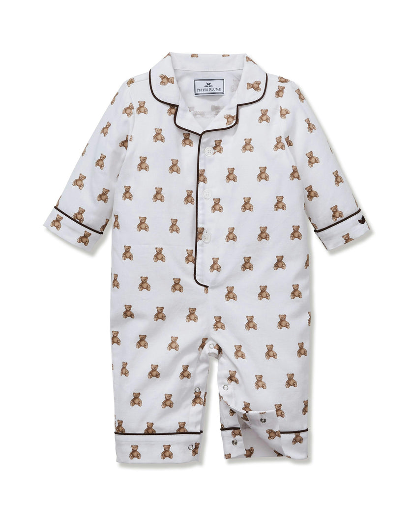Baby's Twill Classic Romper in Teddy Tales