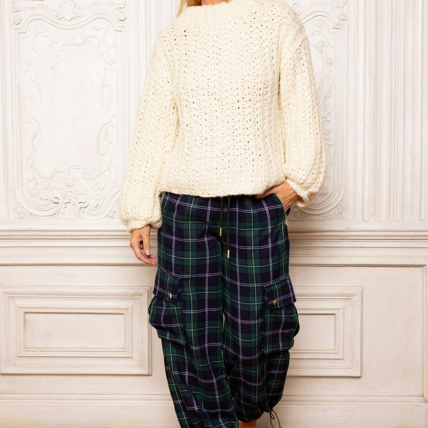 Nicole Cargo Pants in Nocturne Plaid