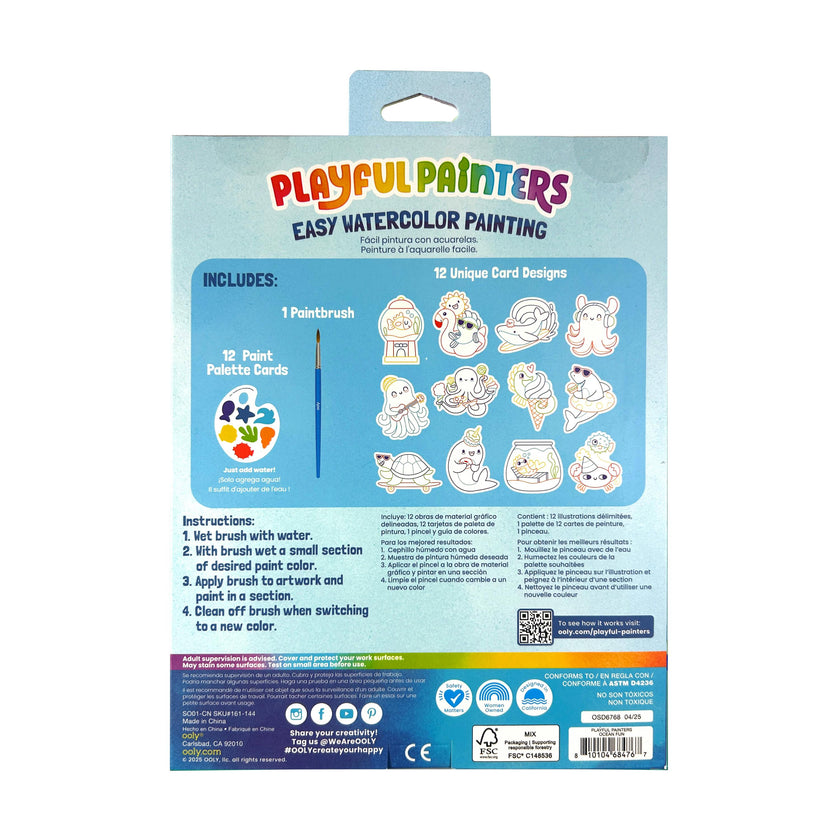 Playful Painters Easy Watercolor Painting Kit - Ocean Fun