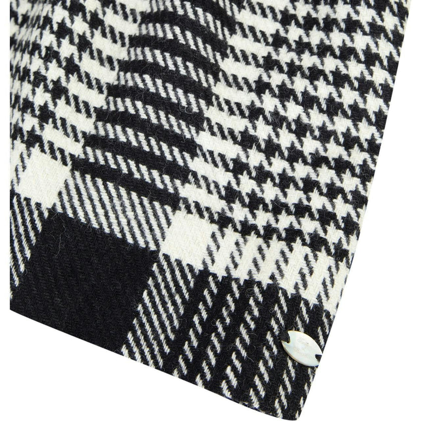 Retro Houndstooth Cotton-Blend Dress