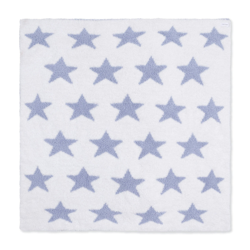 Chenille - Dusty Blue Star Blanket