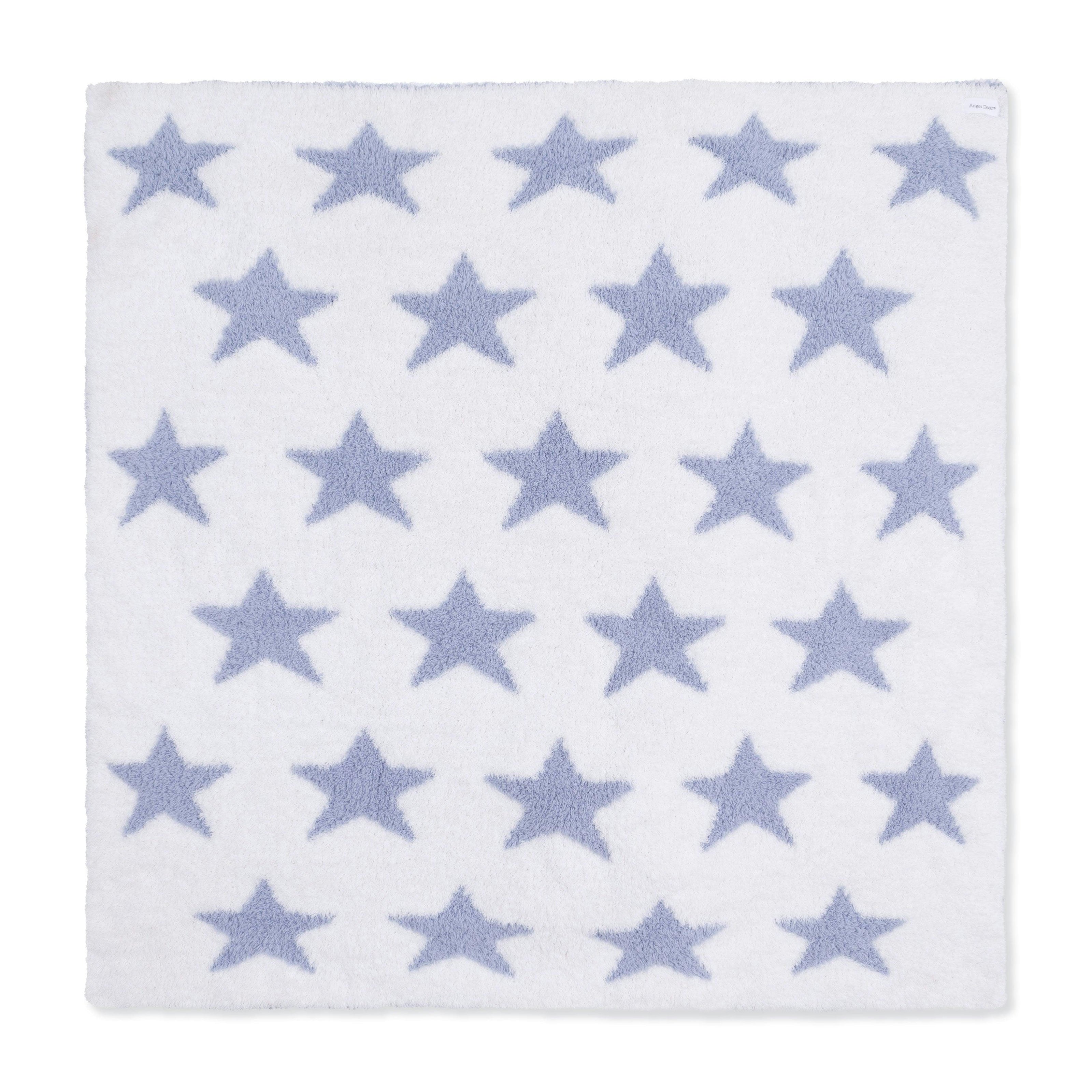 Chenille - Dusty Blue Star Blanket