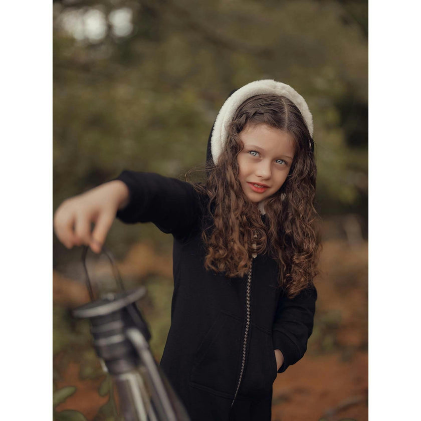Zip Faux Fur Hoodie Dress