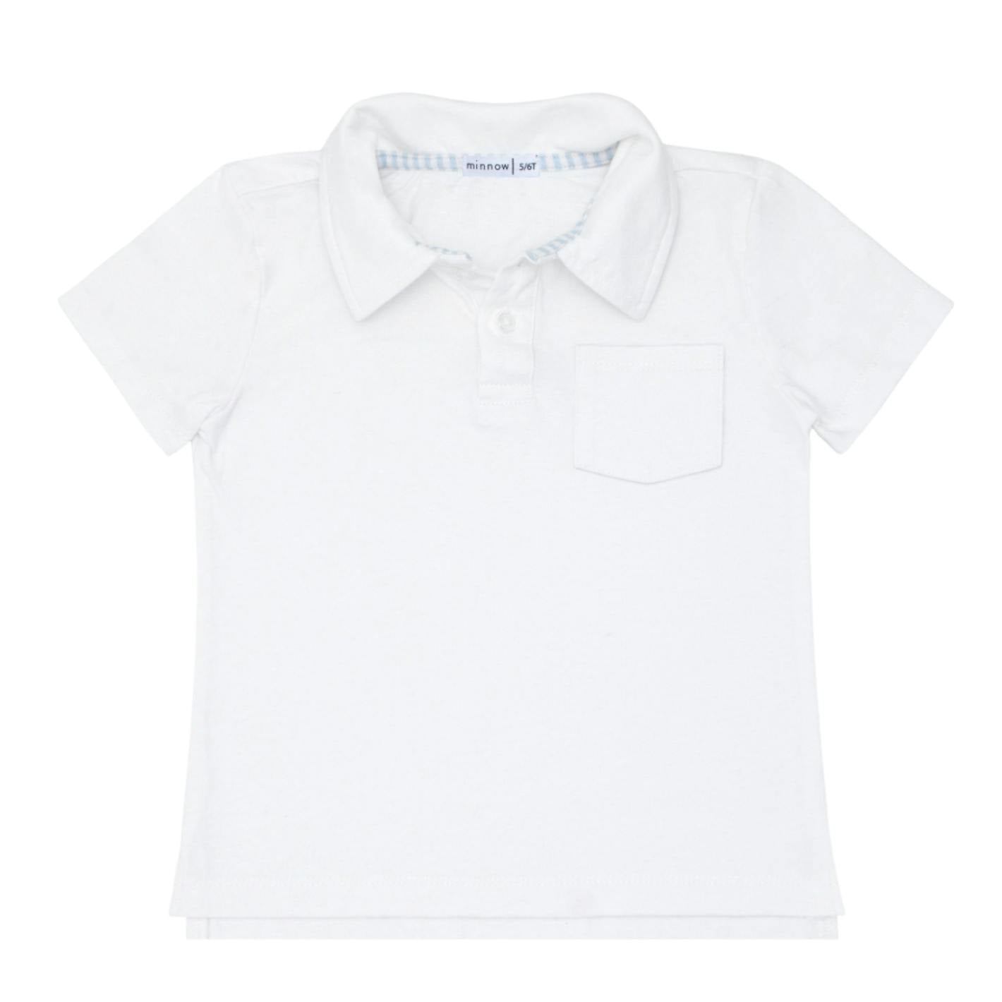 boys white cotton polo