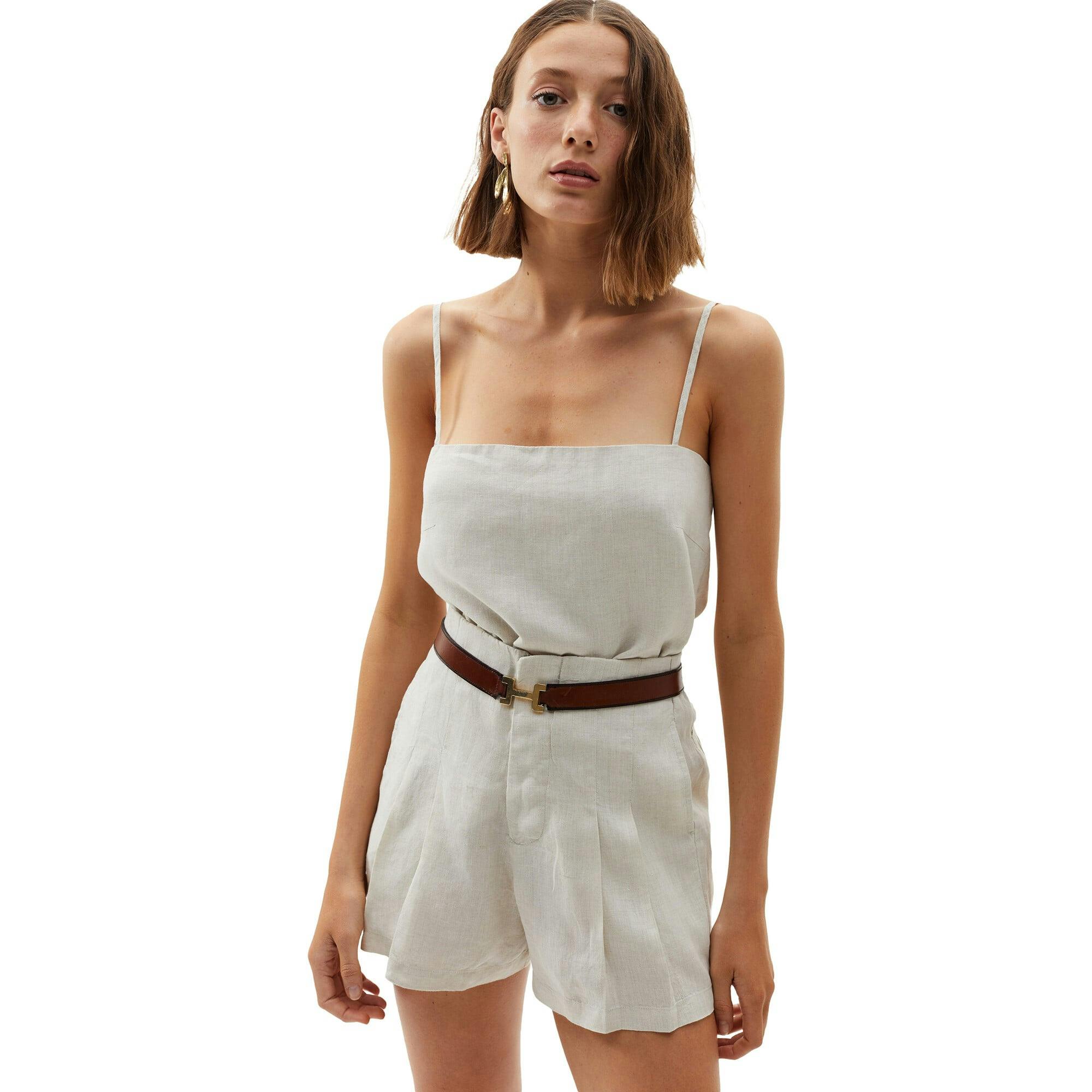 Frida Linen Shorts - Black