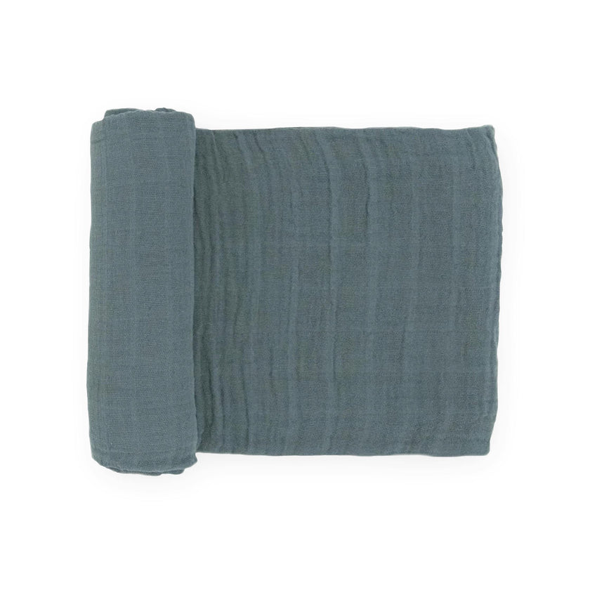Cotton Muslin Swaddle Blanket - Sea