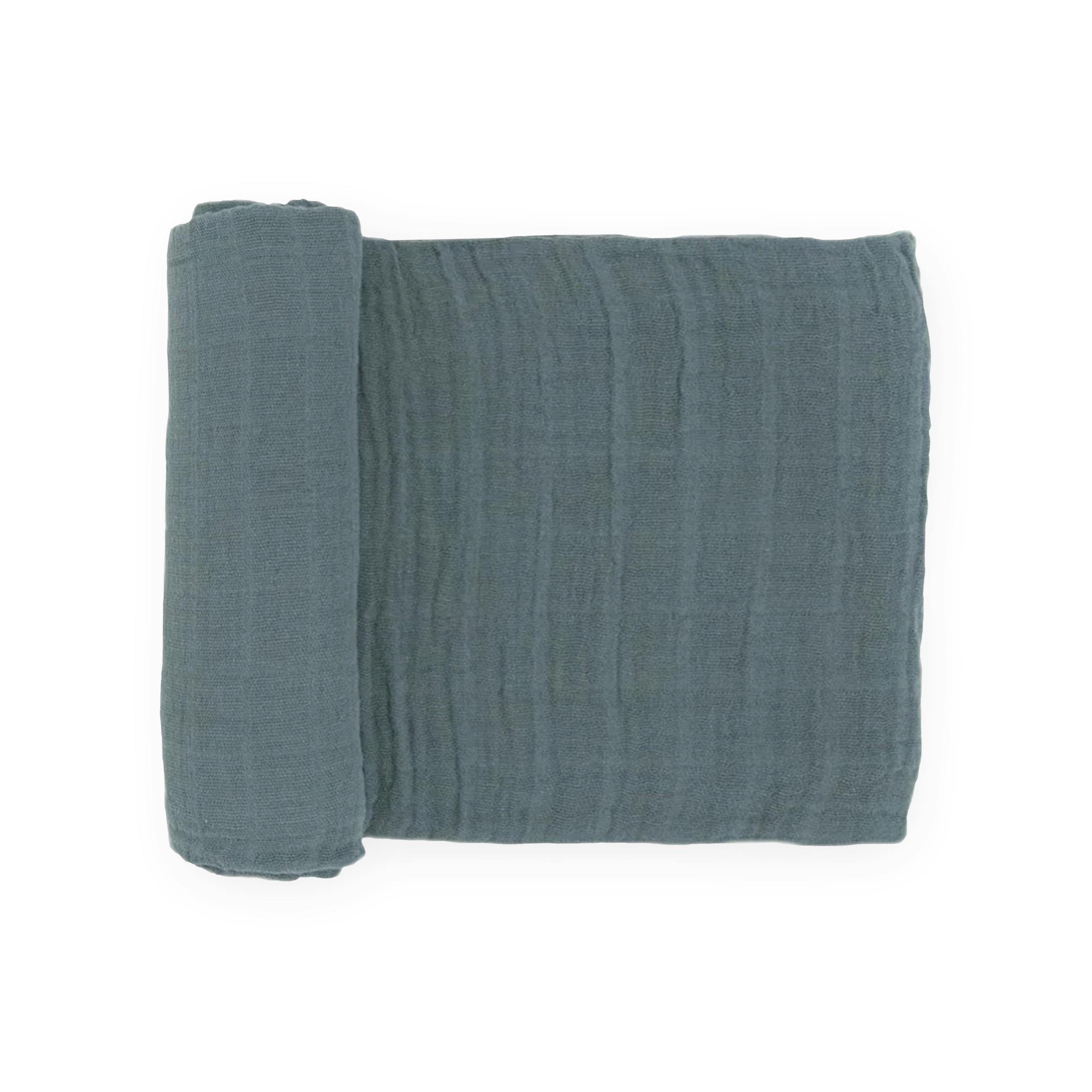 Cotton Muslin Swaddle Blanket - Sea