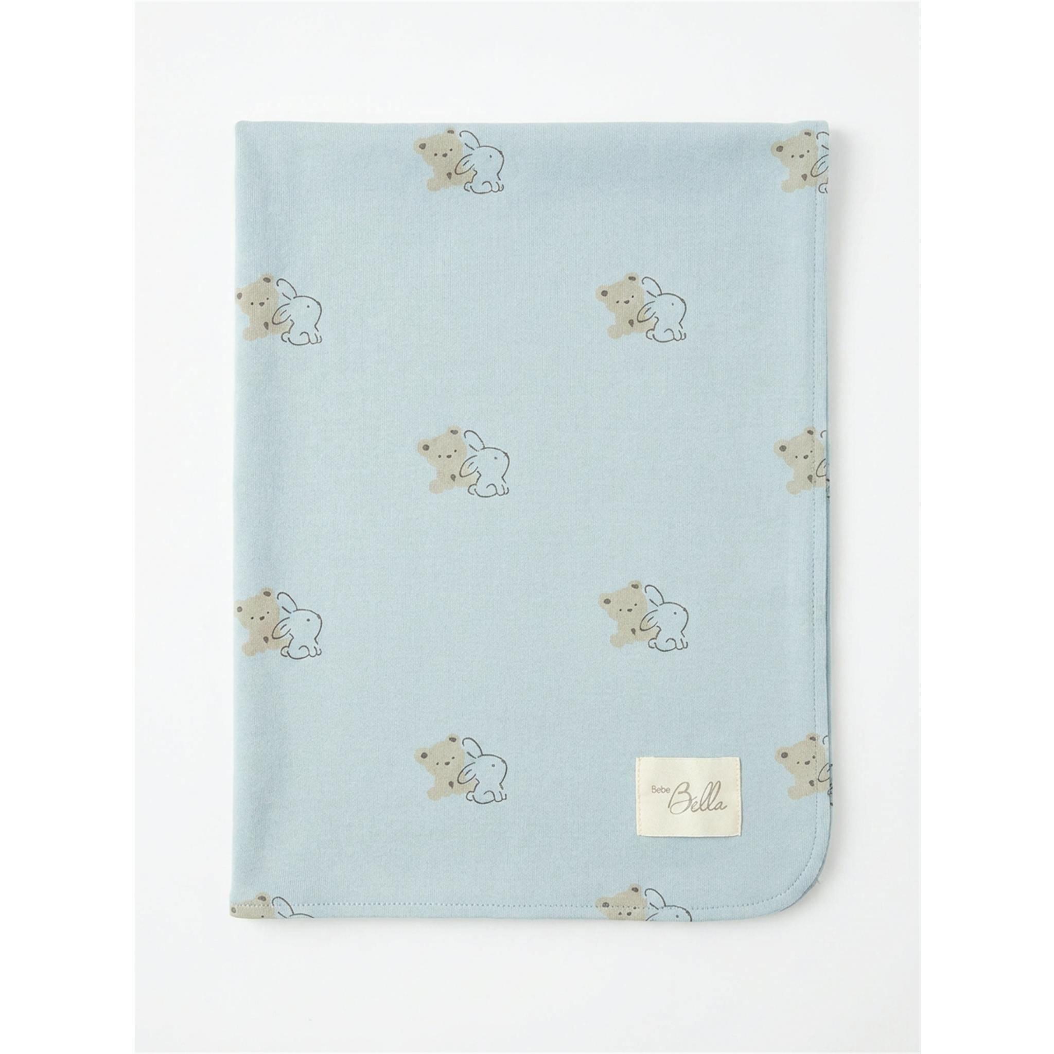 Bear & Bunny Print Blanket