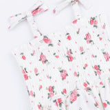 Pink Rosettes - Smocked Bubble with Skirt