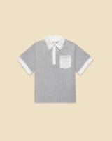 Embroidered Plaid Polo