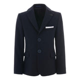 Navy Twill Peak Lapel Blazer