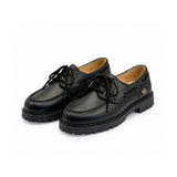 Harbour Kids Boat Shoe - Black Leather