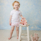 Girls Pink Daisy Sweater Set White/Pink