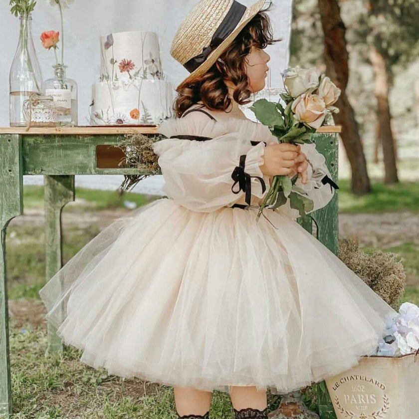 Coco-Caramel Tulle Dress