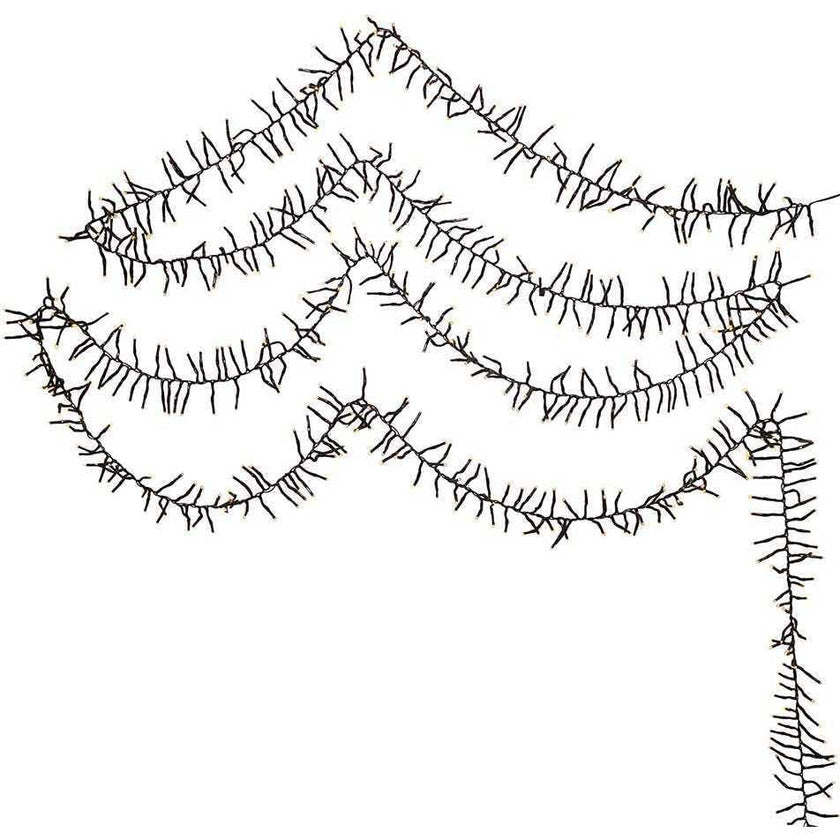 2000-Light 65-Foot Cluster Garland with Warm White LED Lights