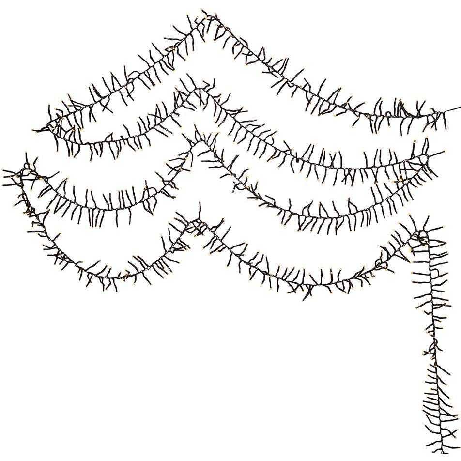 2000-Light 65-Foot Cluster Garland with Warm White LED Lights