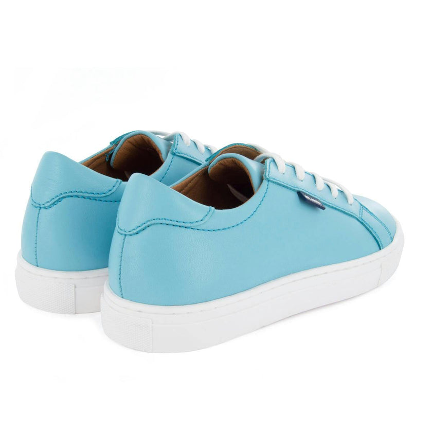 Laces Sneakers - turquoise blue smooth