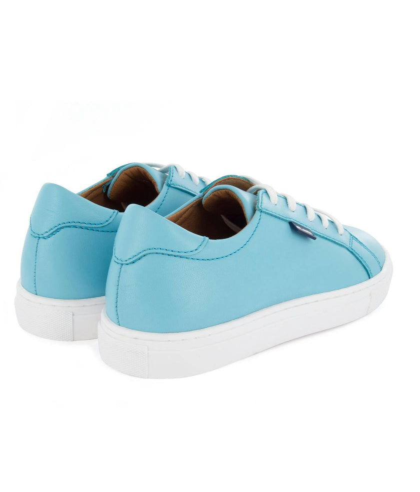 Laces Sneakers - turquoise blue smooth