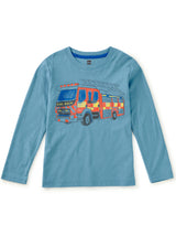 Fire Brigade Graphic Tee, Blue Tide