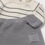 Grey Knitted Baby Sweater and Pants Set