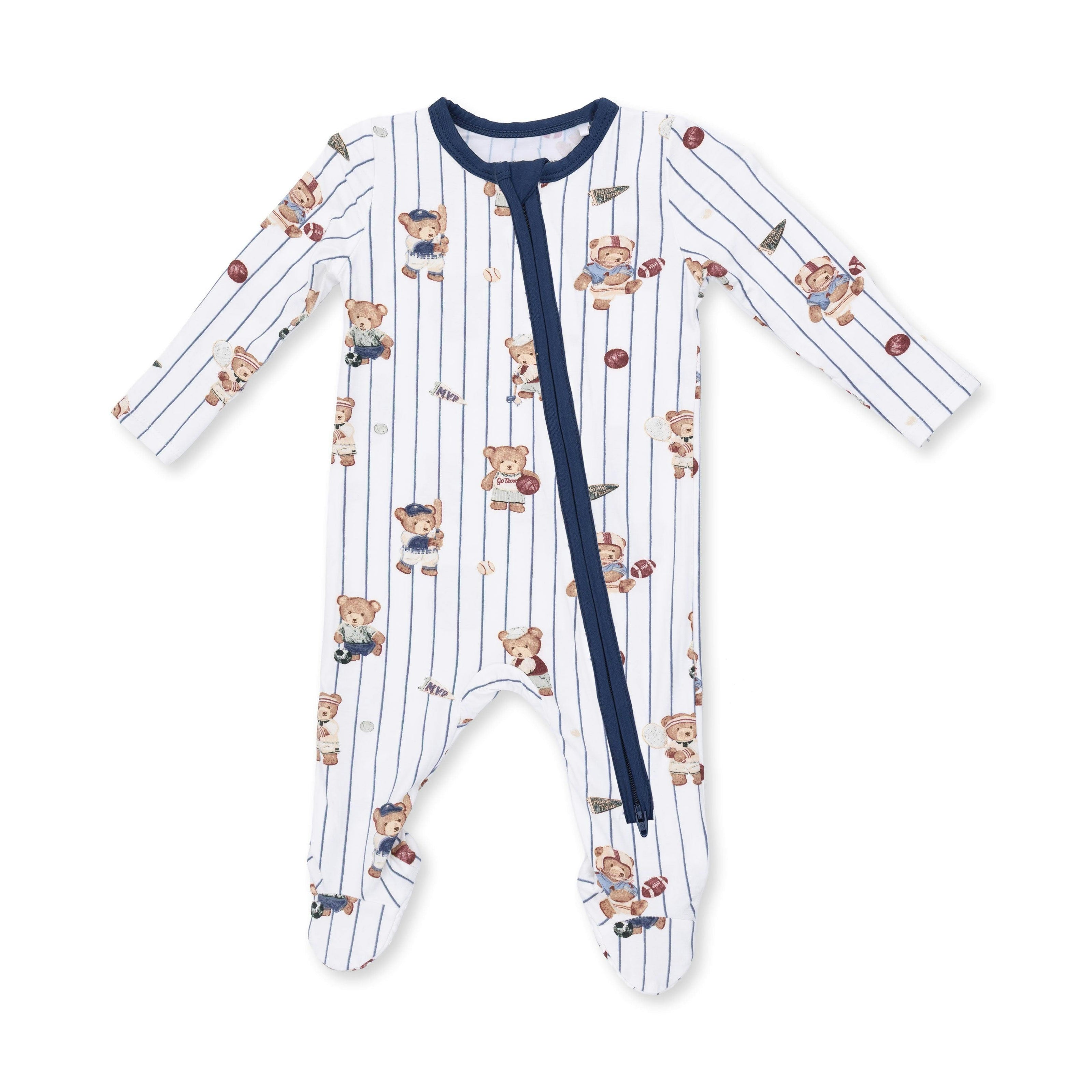 Mixed Sports Bears - 2 Way Zipper Footie