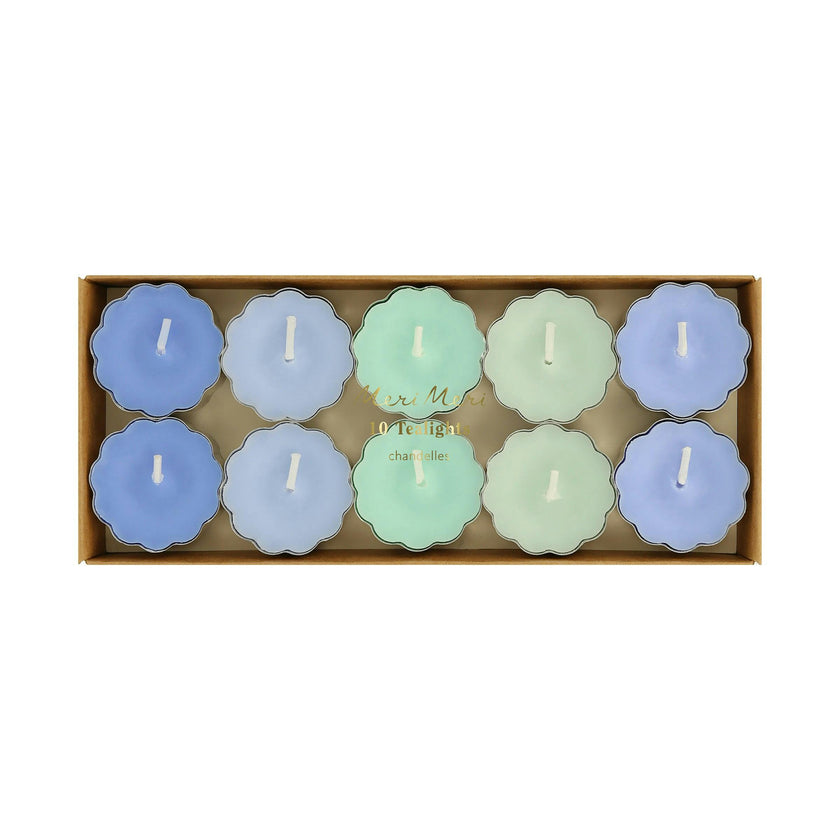 Blue & Green Tealight Candles