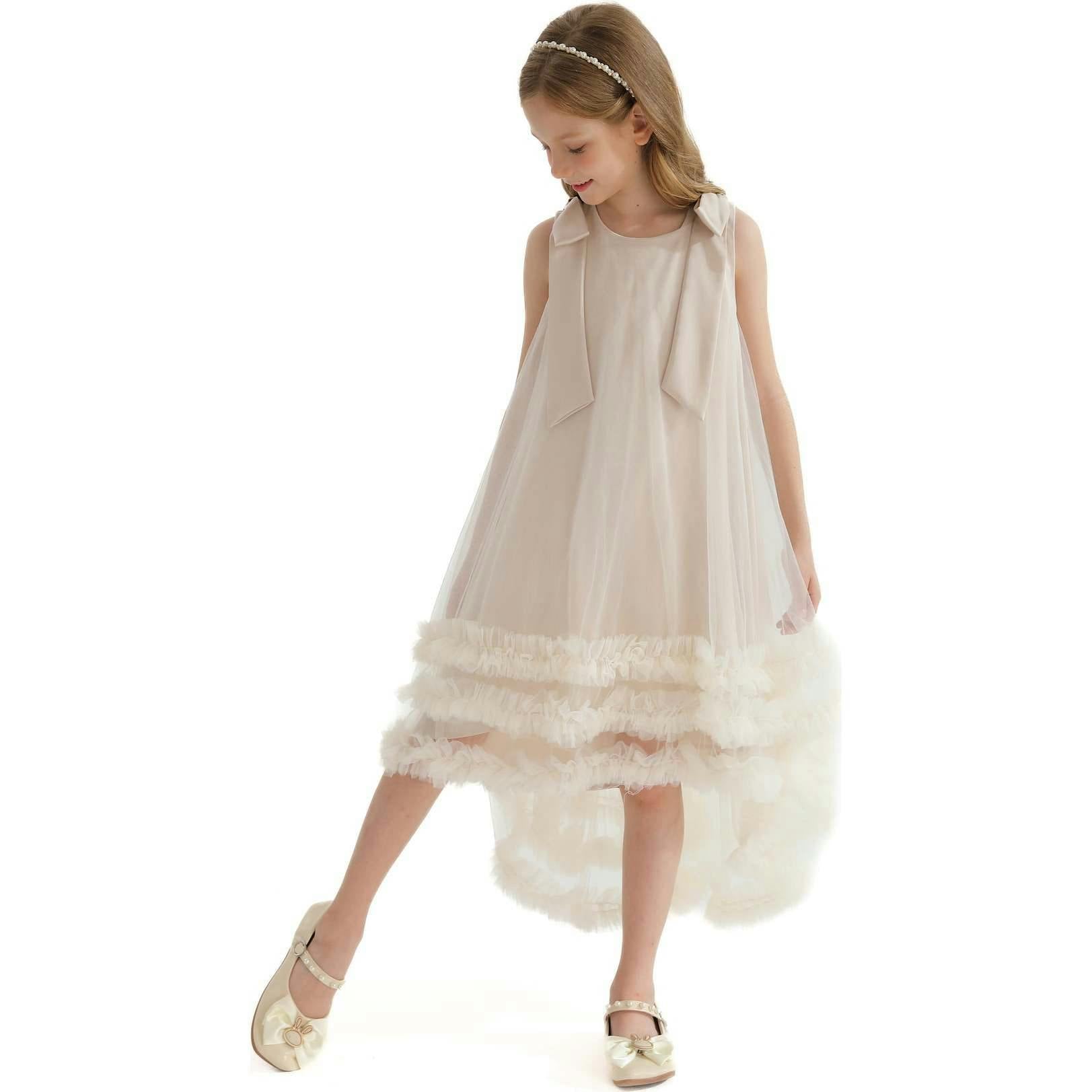 Violeta Sleeveless Ruffle Overlay Dress