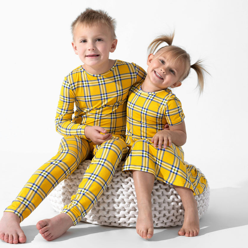 Clueless Total Betty Plaid Bamboo Kids Pajamas