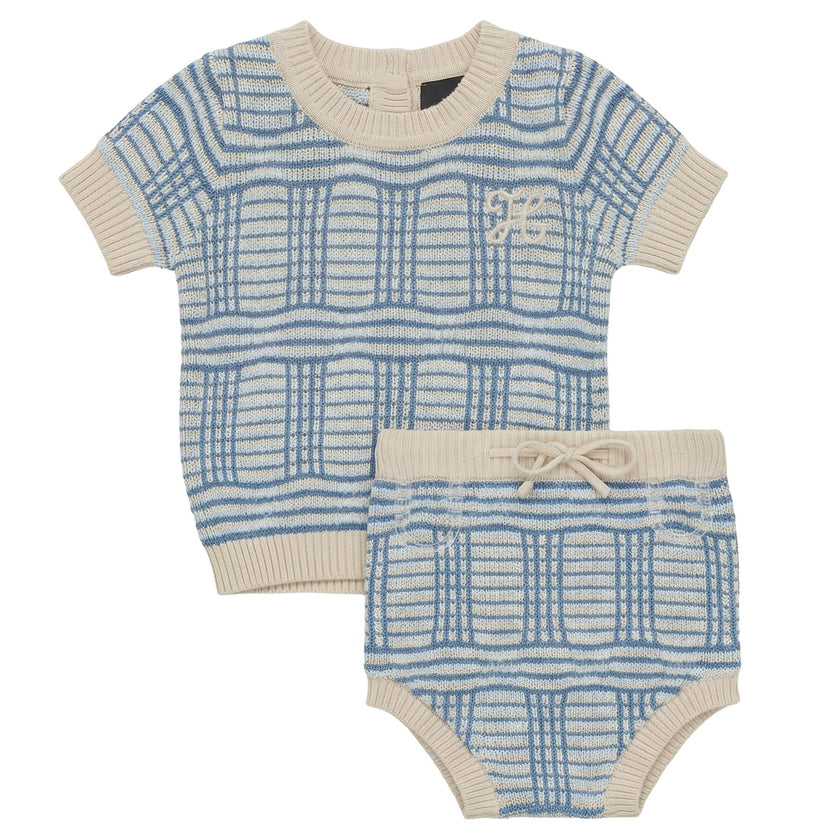 Plaid Knit 2 PCS Set