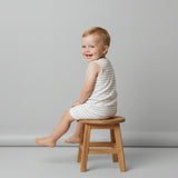Organic Sleeveless Tee & Shorts Set - Cabana Stripes