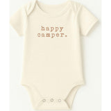 Happy Camper Clay Organic Cotton Baby Bodysuit Short Sleeve