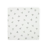 Organic Cotton Muslin Swaddle Blanket - Pewter Planes