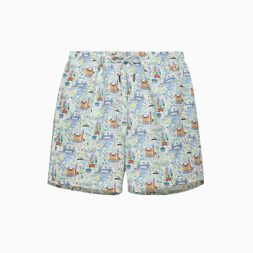 Mens Daddy & Me Swimshorts in London Scenes
