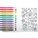 Yummy Yummy Scented Coloring Kit - Markers Stickers Coloring Book