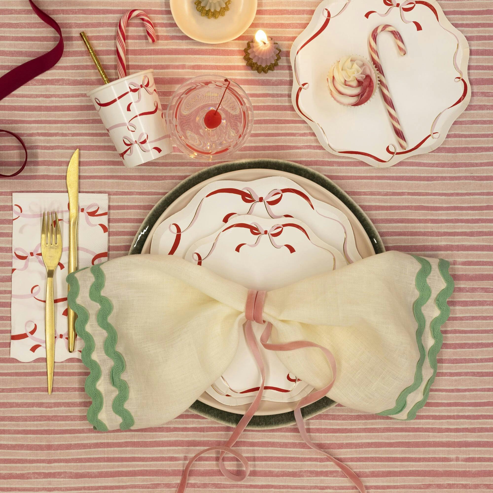 Ribbon Bow Guest Towels